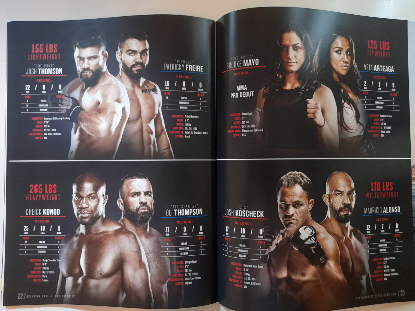 Bellator MMA 172 - Thomson Vs Pitbull (2017) - Official Event Program