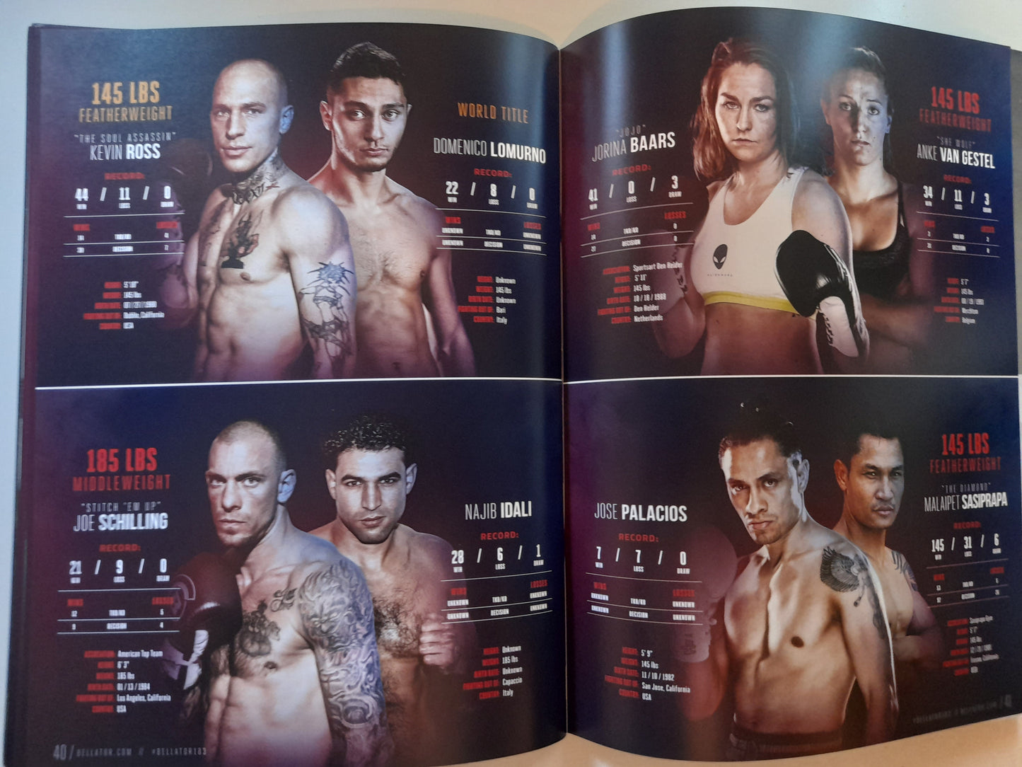 Bellator MMA 183  - Henderson Vs Pitbull (2017) - Official Event Program [SALE]