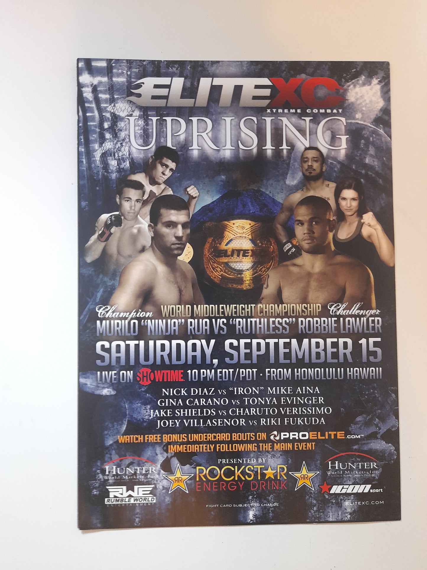 ELITEXC - Elite Xtreme Combat - Uprising (2007) - 8x10 Flyer