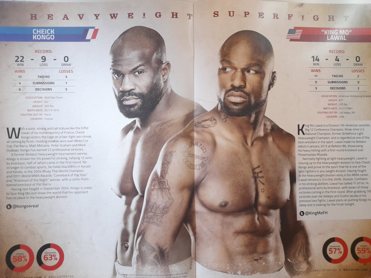 Bellator MMA 134 - Newton Vs McGeary (2015) - Official Event Program