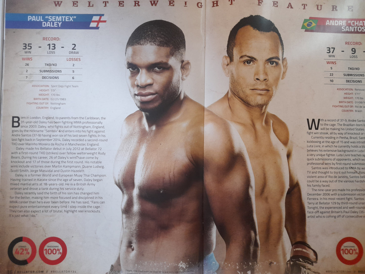 Bellator MMA 134 - Newton Vs McGeary (2015) - Official Event Program