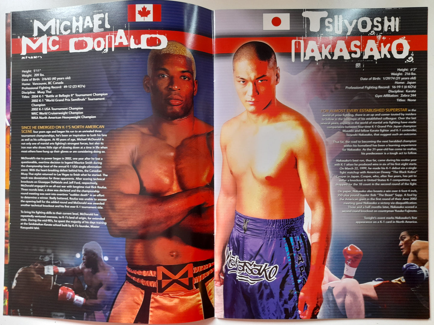 K-1 World Kickboxing World GP 2005 in Las Vegas - Battle at The Bellagio 4 (2005) - Official Event Program