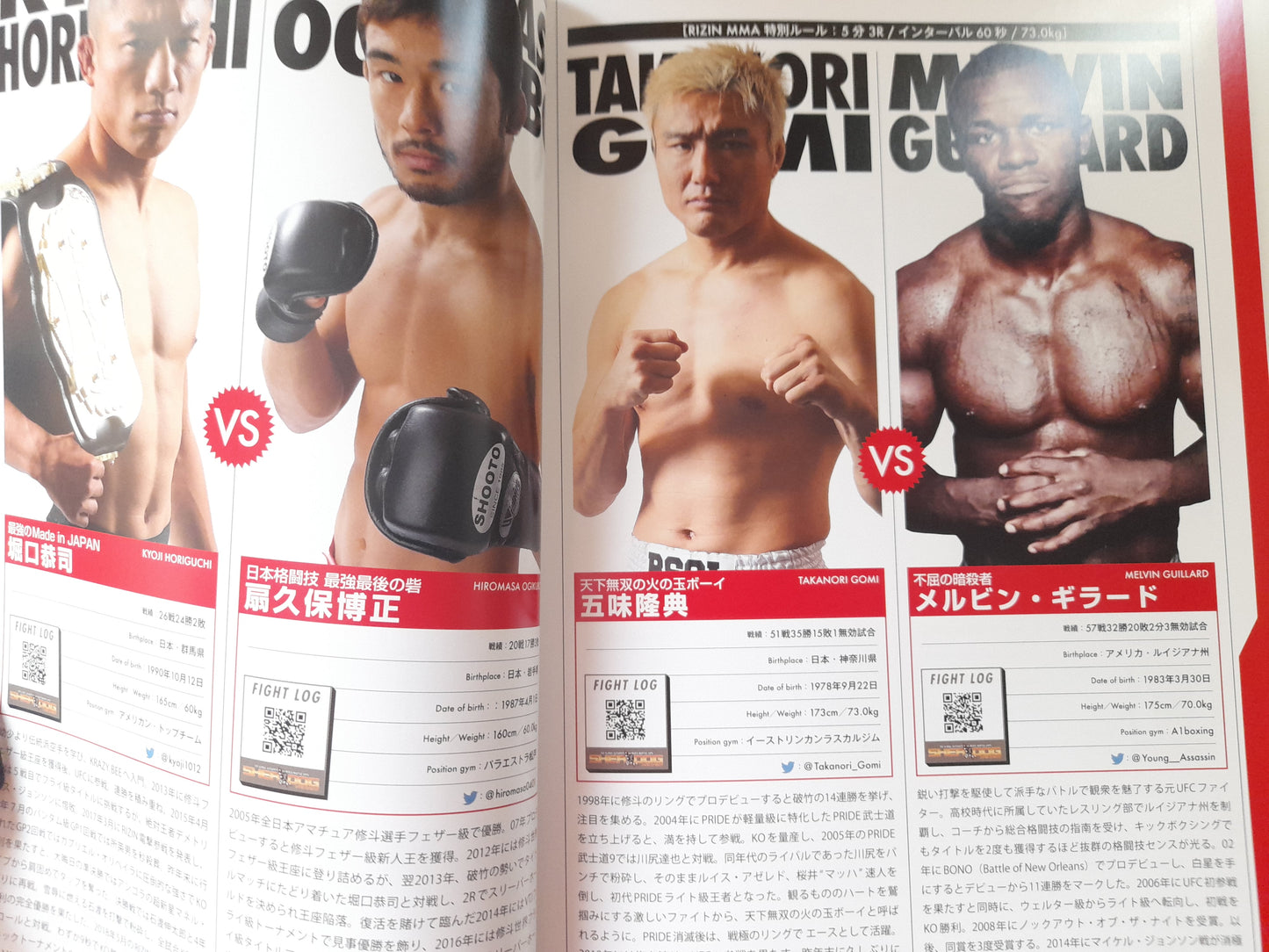 RIZIN Fighting Federation 11 & 12 (2018) - Official Dual Event Program