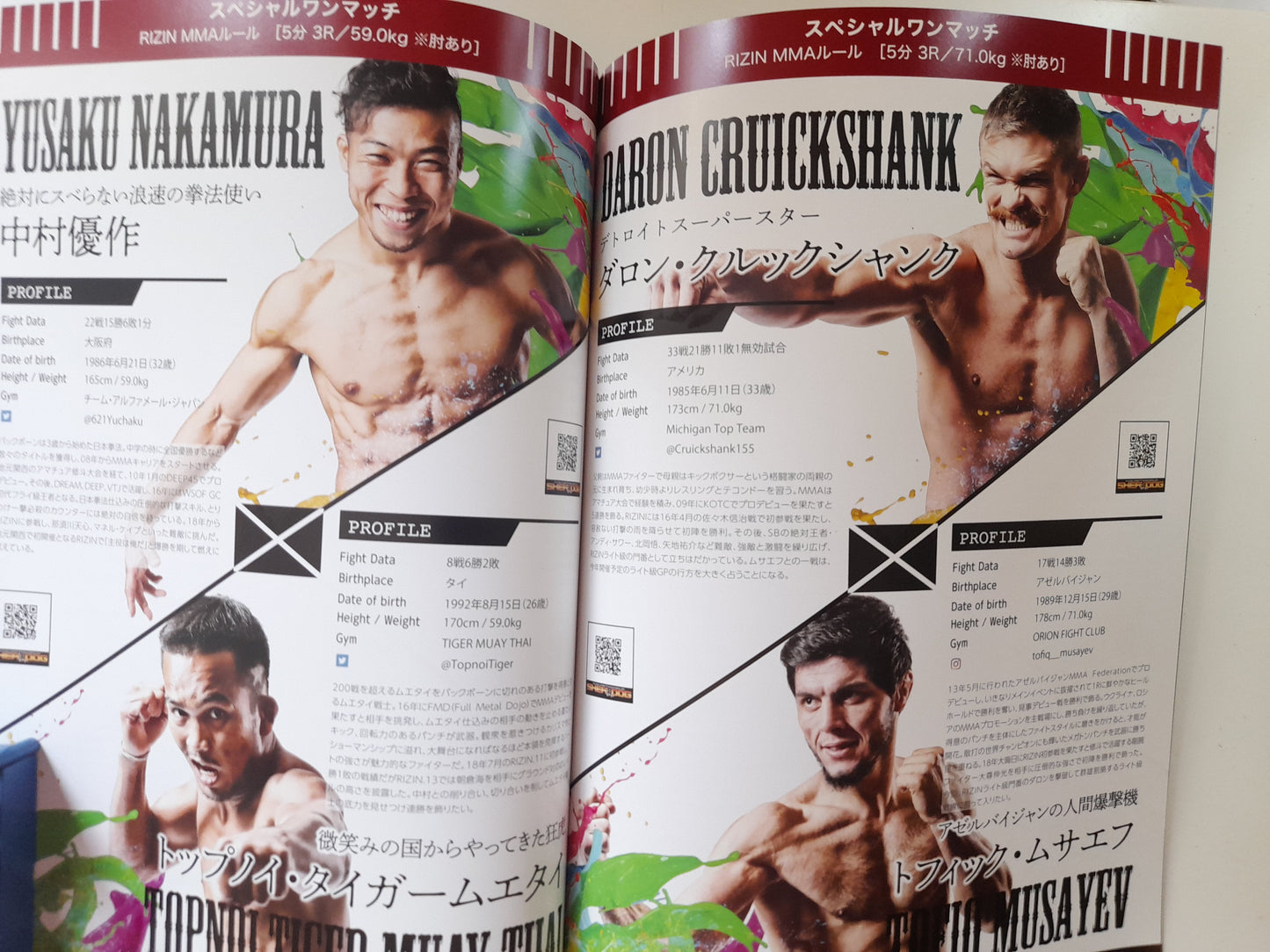 RIZIN Fighting Federation 16 (2019) - Official Event Program [SALE]