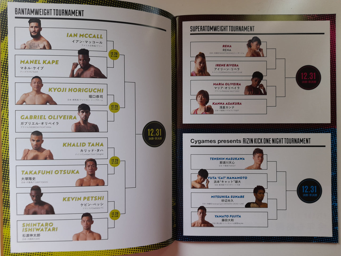 RIZIN Fighting Federation 2017 World GP 2nd Round & Final Round (2017) - Official Event Program