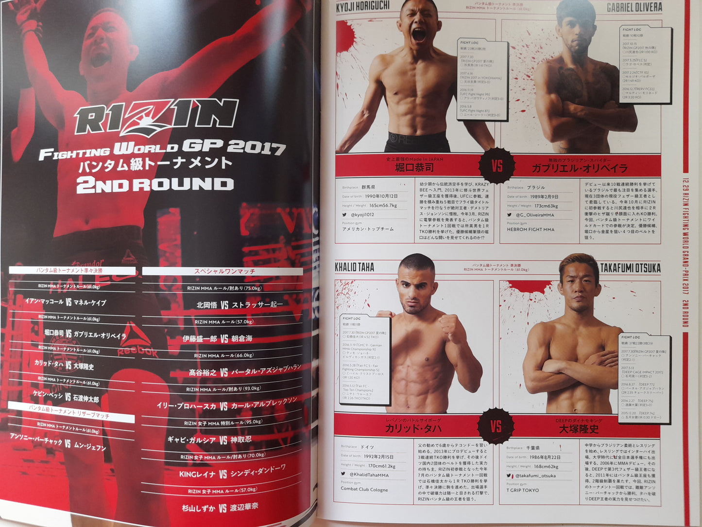 RIZIN Fighting Federation 2017 World GP 2nd Round & Final Round (2017) - Official Event Program