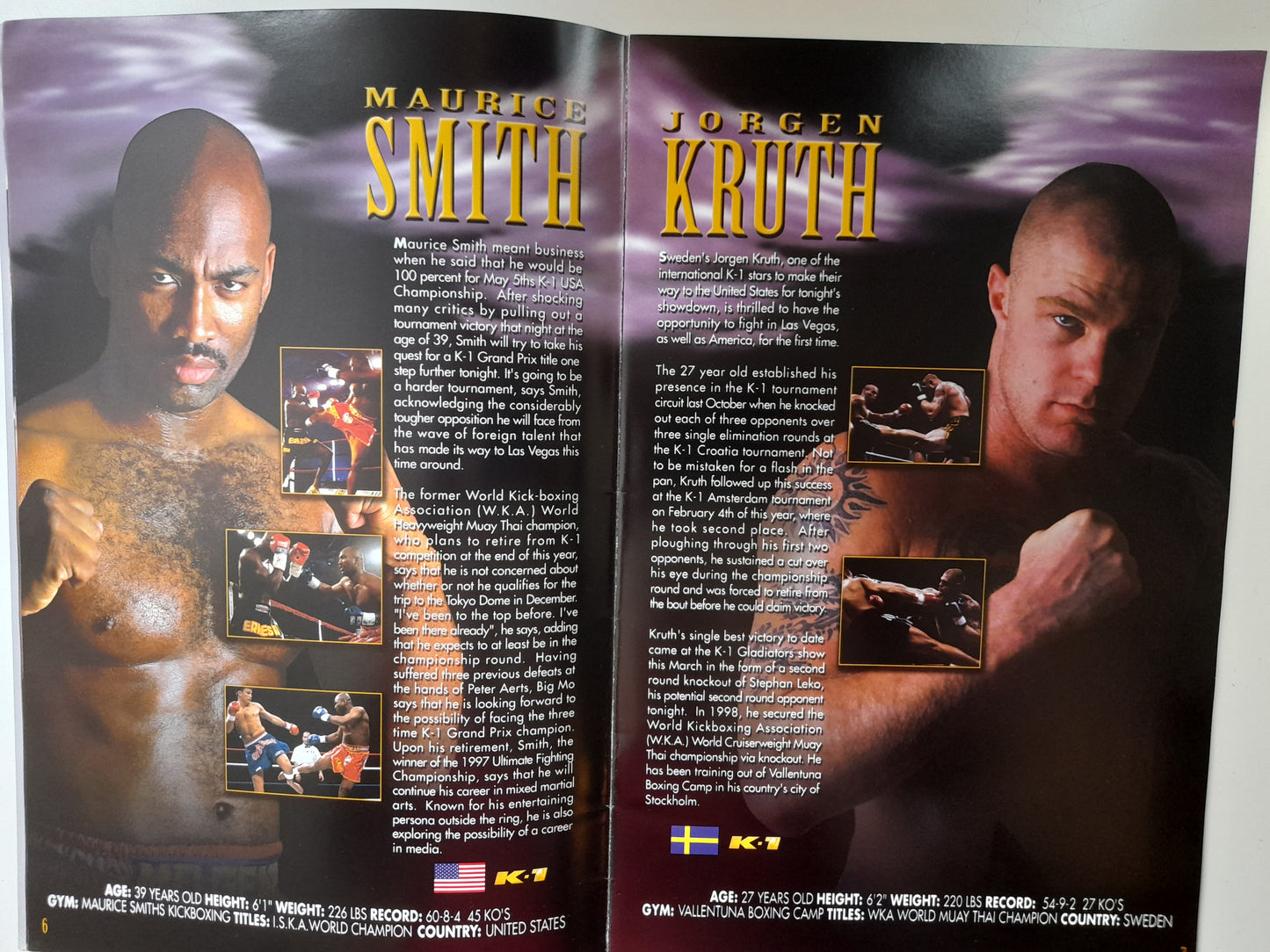 K-1 World Kickboxing World GP 2001 in Las Vegas - Battle at The Bellagio 1 (2001) - Official Event Program