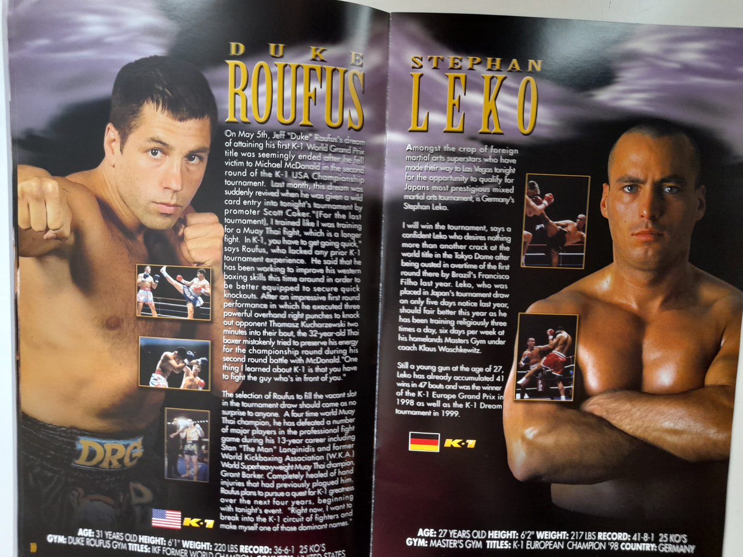 K-1 World Kickboxing World GP 2001 in Las Vegas - Battle at The Bellagio 1 (2001) - Official Event Program