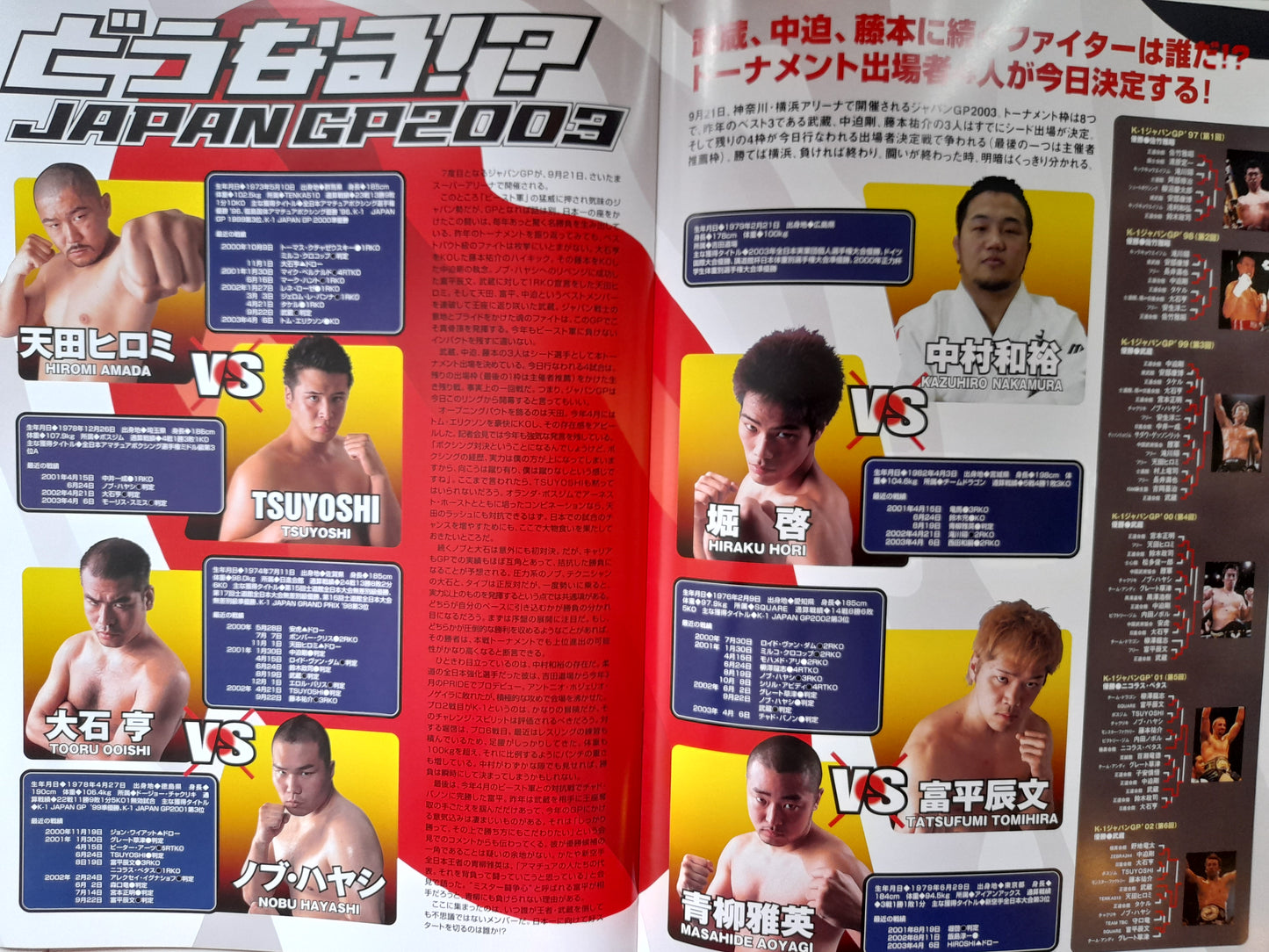 K-1 World Kickboxing - BEAST 2 (2003) - Official Event Program