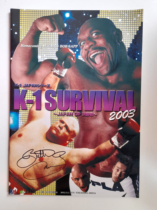 K-1 World Kickboxing - Survival (2003) - Official Event Program [AUTOGRAPHED]