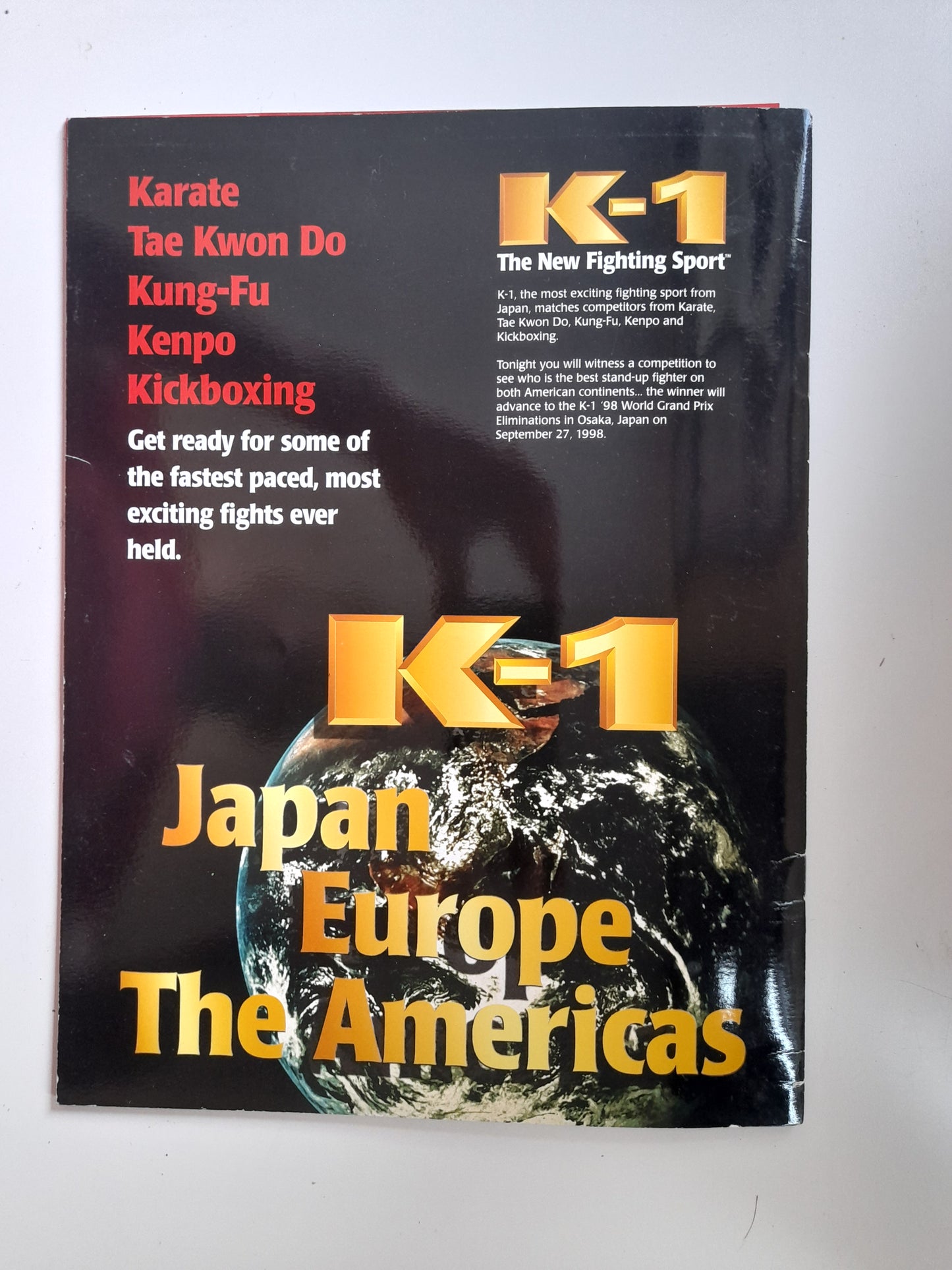 K-1 Kickboxing USA 98 - 1st US Event (1998) Official Event Program