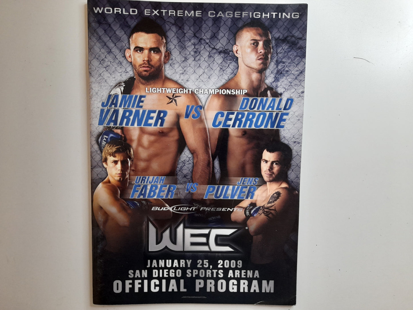 WEC World Extreme Cagefighting 38 - Varner Vs Cerrone (2009) - Official Event Program