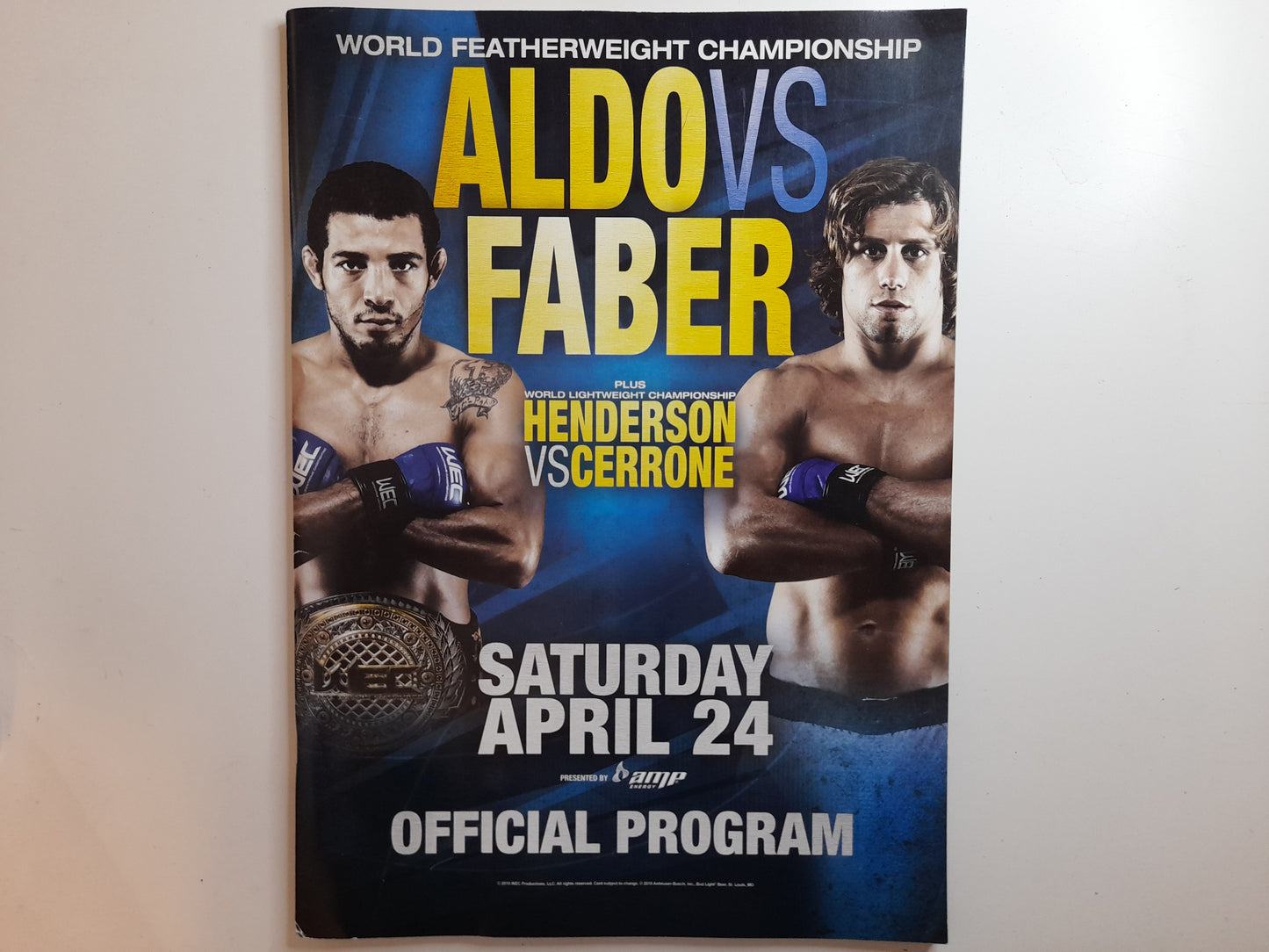 WEC World Extreme Cagefighting 48 - Aldo Vs Faber (2010) - Official Event Program