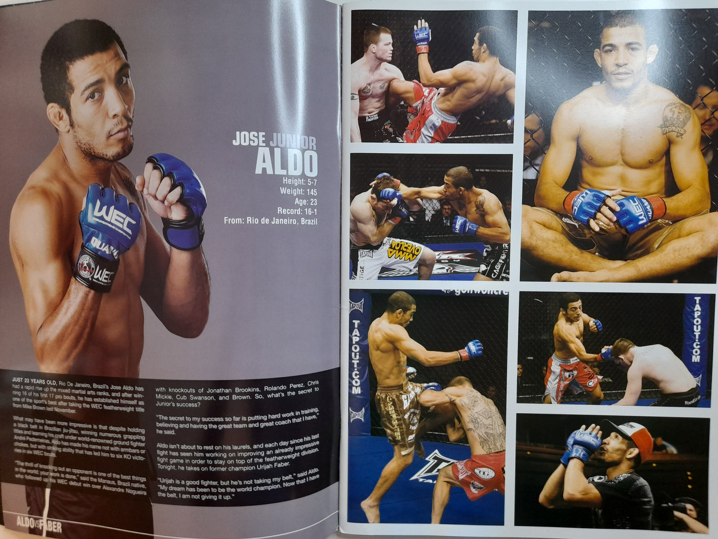 WEC World Extreme Cagefighting 48 - Aldo Vs Faber (2010) - Official Event Program