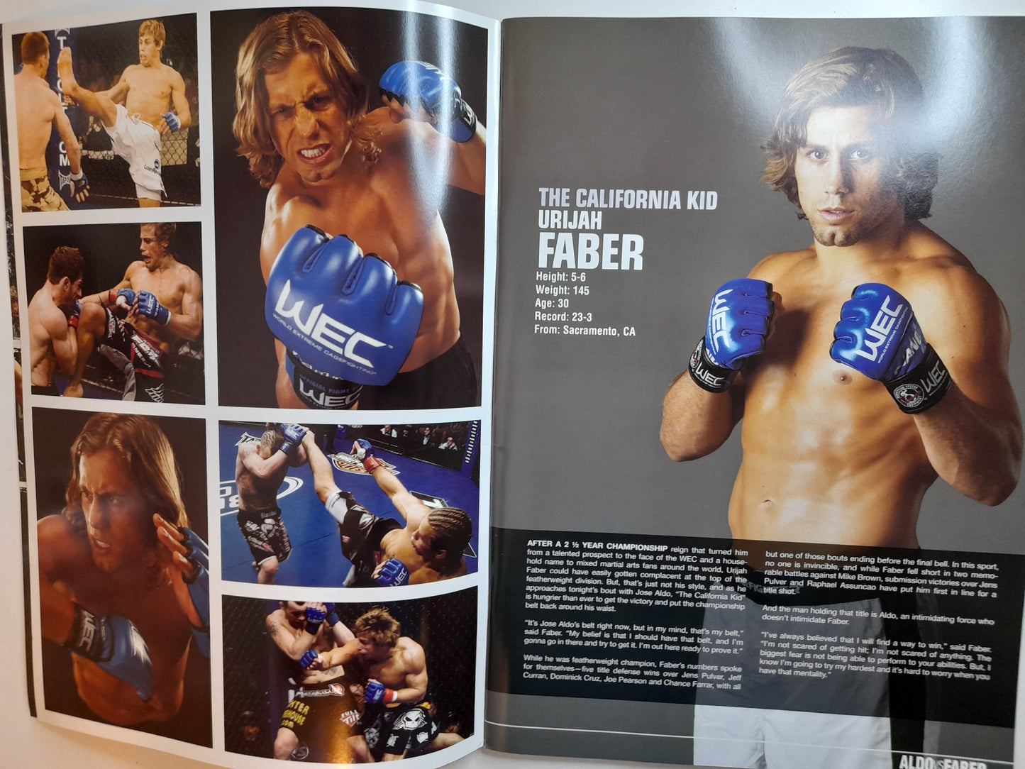 WEC World Extreme Cagefighting 48 - Aldo Vs Faber (2010) - Official Event Program