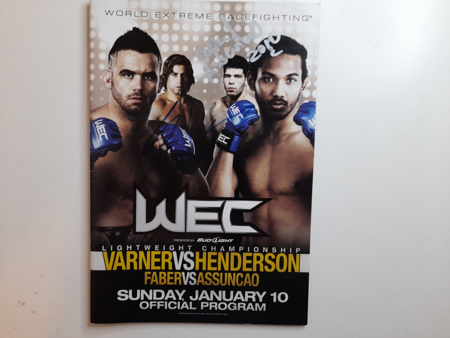 WEC World Extreme Cagefighting 46 - Varner Vs Henderson (2010) - Official Event Program [AUTOGRAPHED]