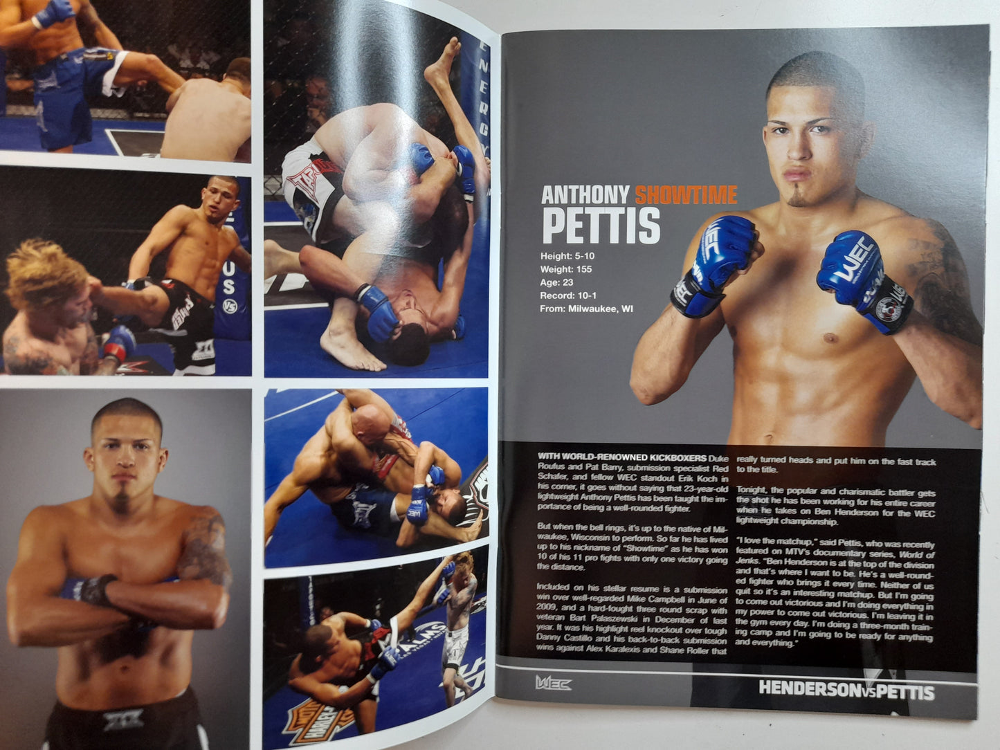 WEC World Extreme Cagefighting 53 - Pettis Vs Henderson (2010) - Official Event Program