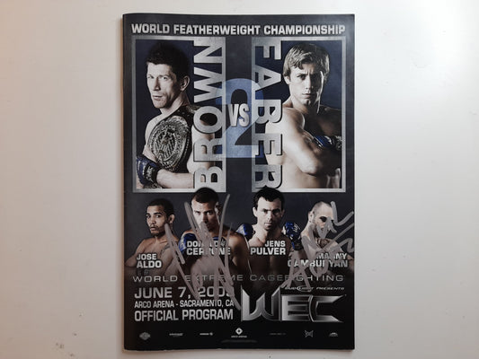 WEC World Extreme Cagefighting 41 - Brown Vs Faber 2 (2009) - Official Event Program [AUTOGRAPHED]