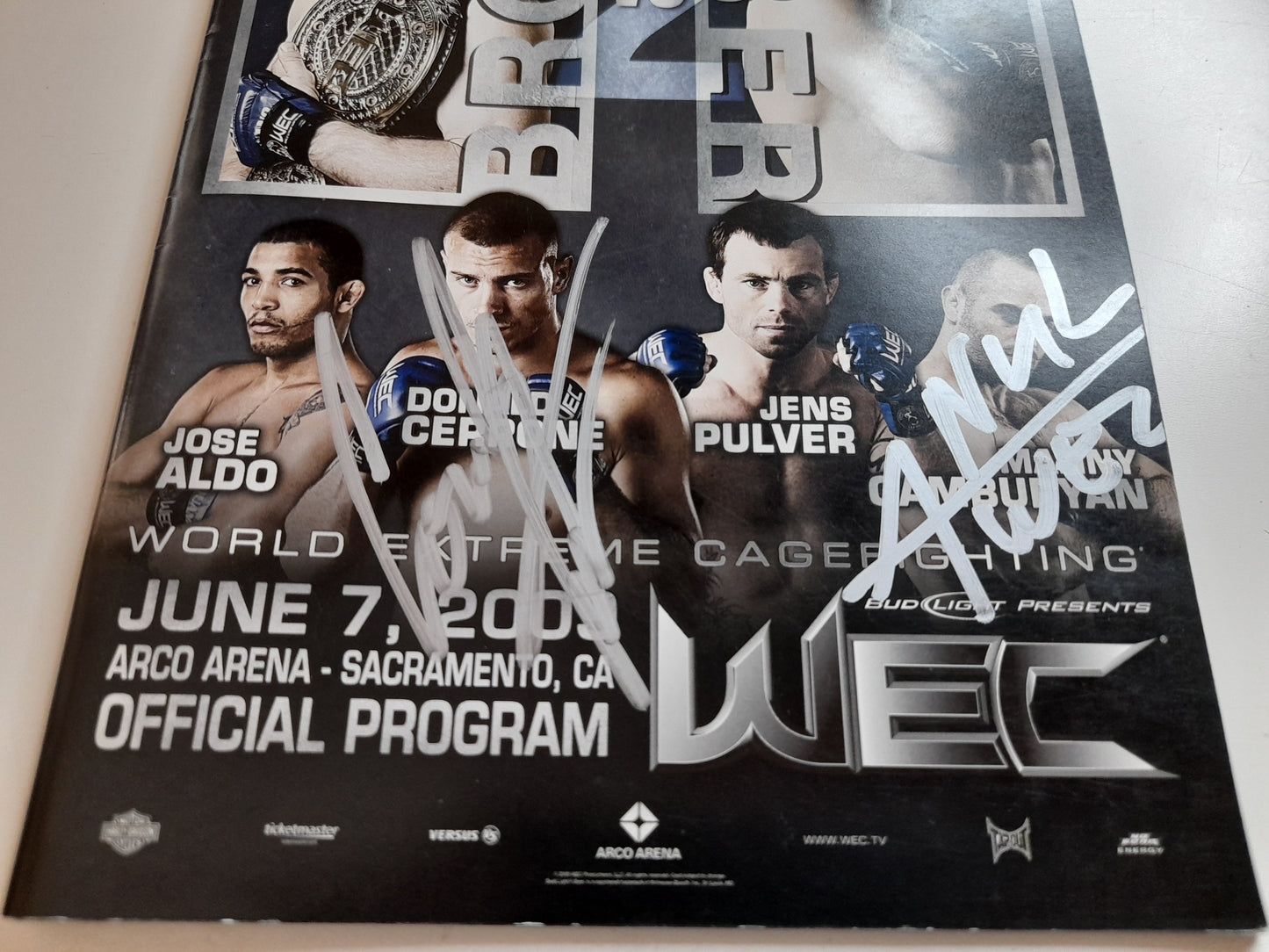 WEC World Extreme Cagefighting 41 - Brown Vs Faber 2 (2009) - Official Event Program [AUTOGRAPHED]