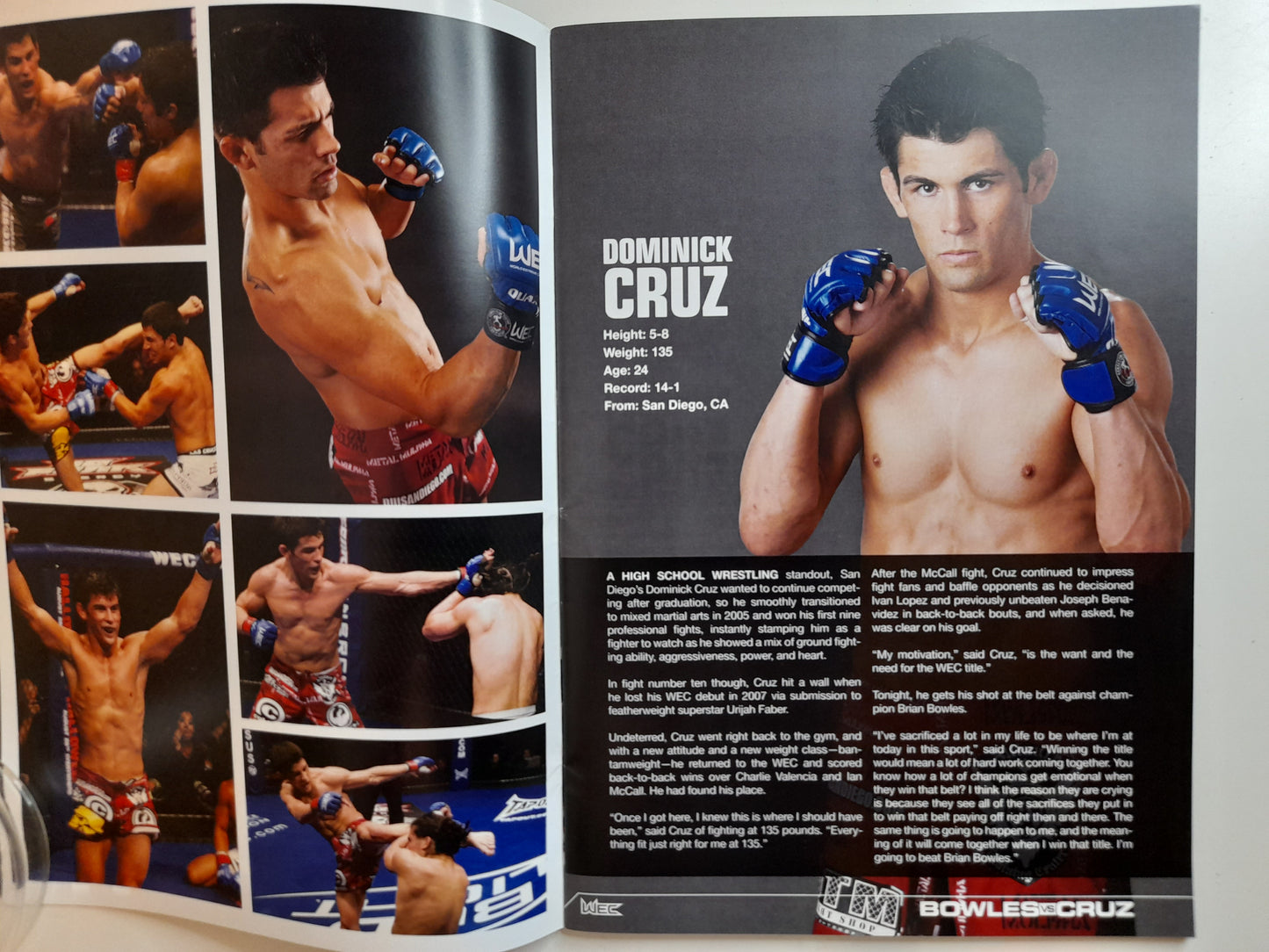 WEC World Extreme Cagefighting 47 - Bowles Vs Cruz (2010) - Official Event Program