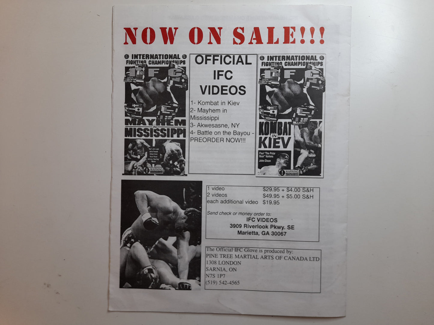 IFC International Fighting Championship 5 - Battle in the Bayou (1997) - Official Event Program