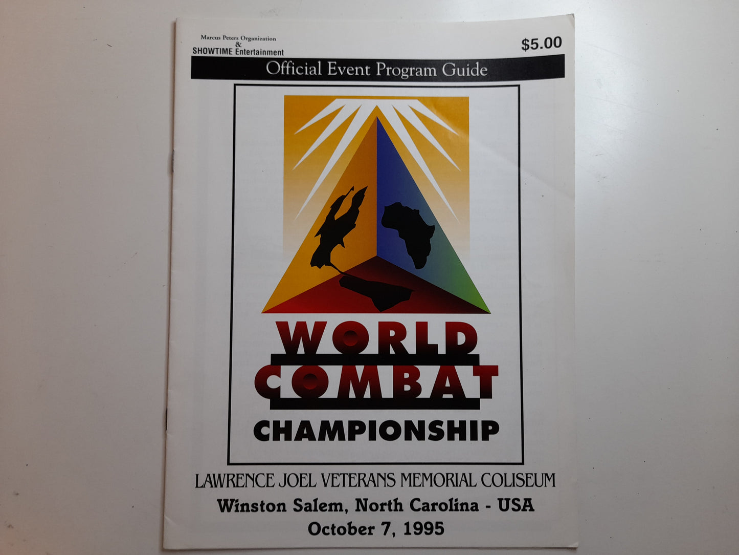 WCC1 - World Combat Championship 1 - First Strike (1995) - Official Event Program