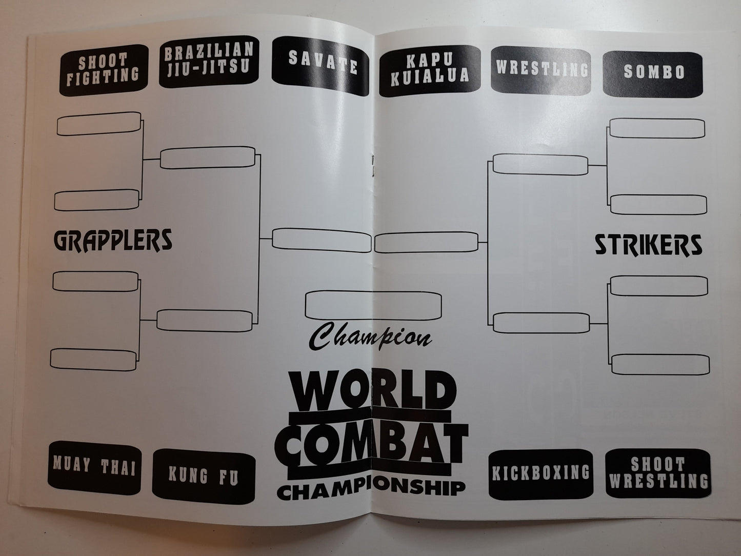 WCC1 - World Combat Championship 1 - First Strike (1995) - Official Event Program