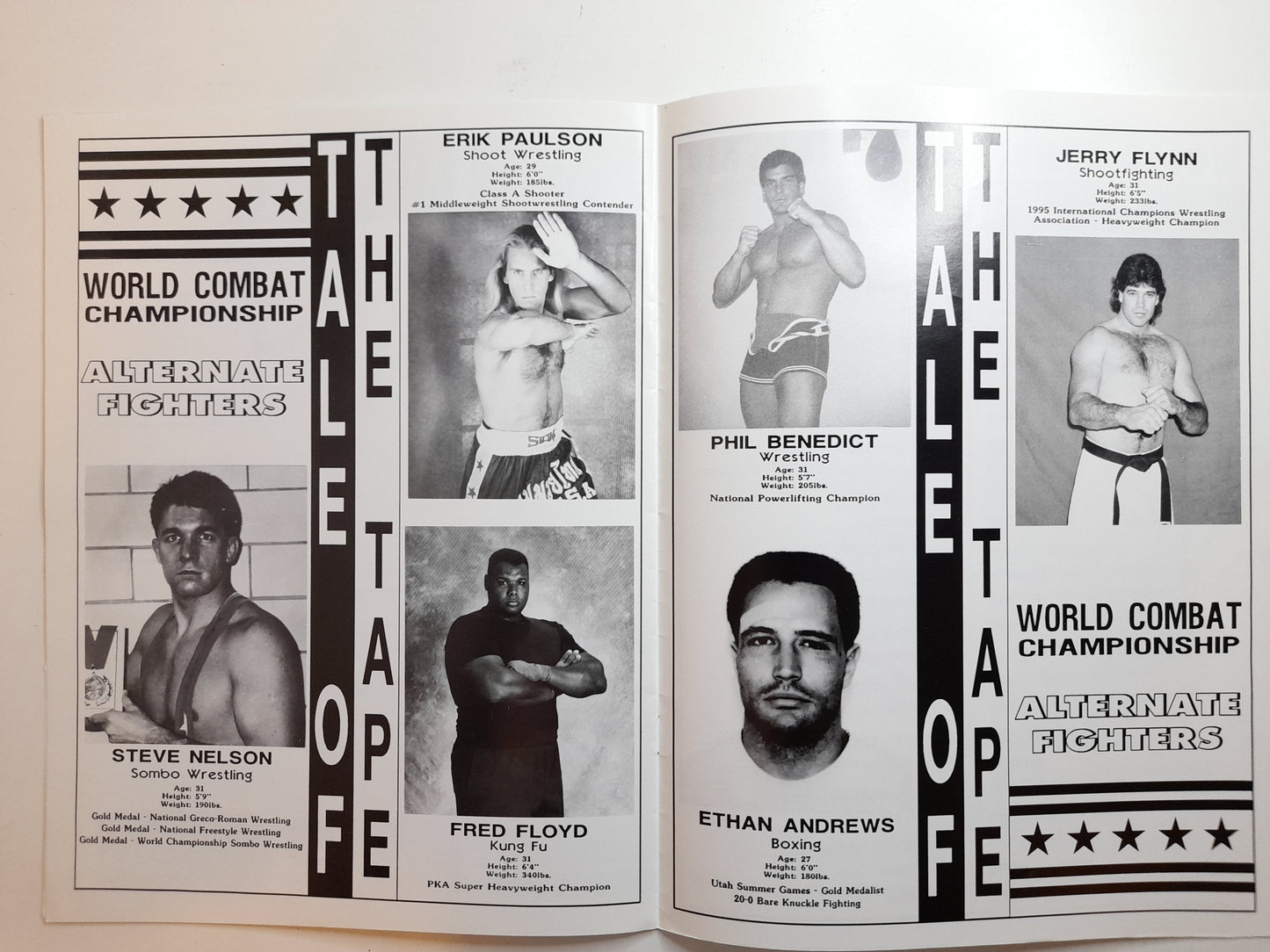 WCC1 - World Combat Championship 1 - First Strike (1995) - Official Event Program