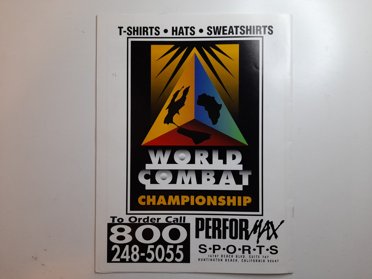 WCC1 - World Combat Championship 1 - First Strike (1995) - Official Event Program