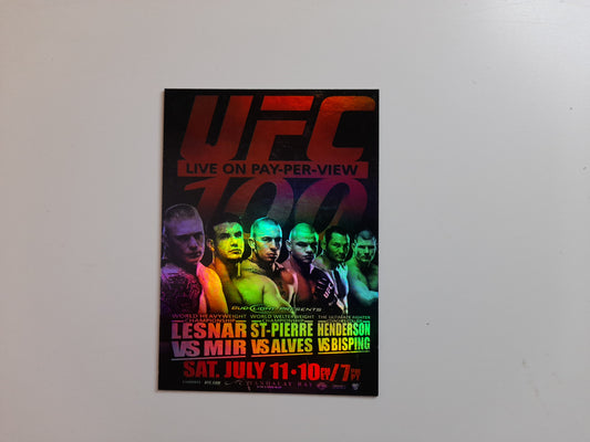 UFC 100 - #FPR-UFC100 - Topps Fight Poster Review 2009 -  Official Trading Card