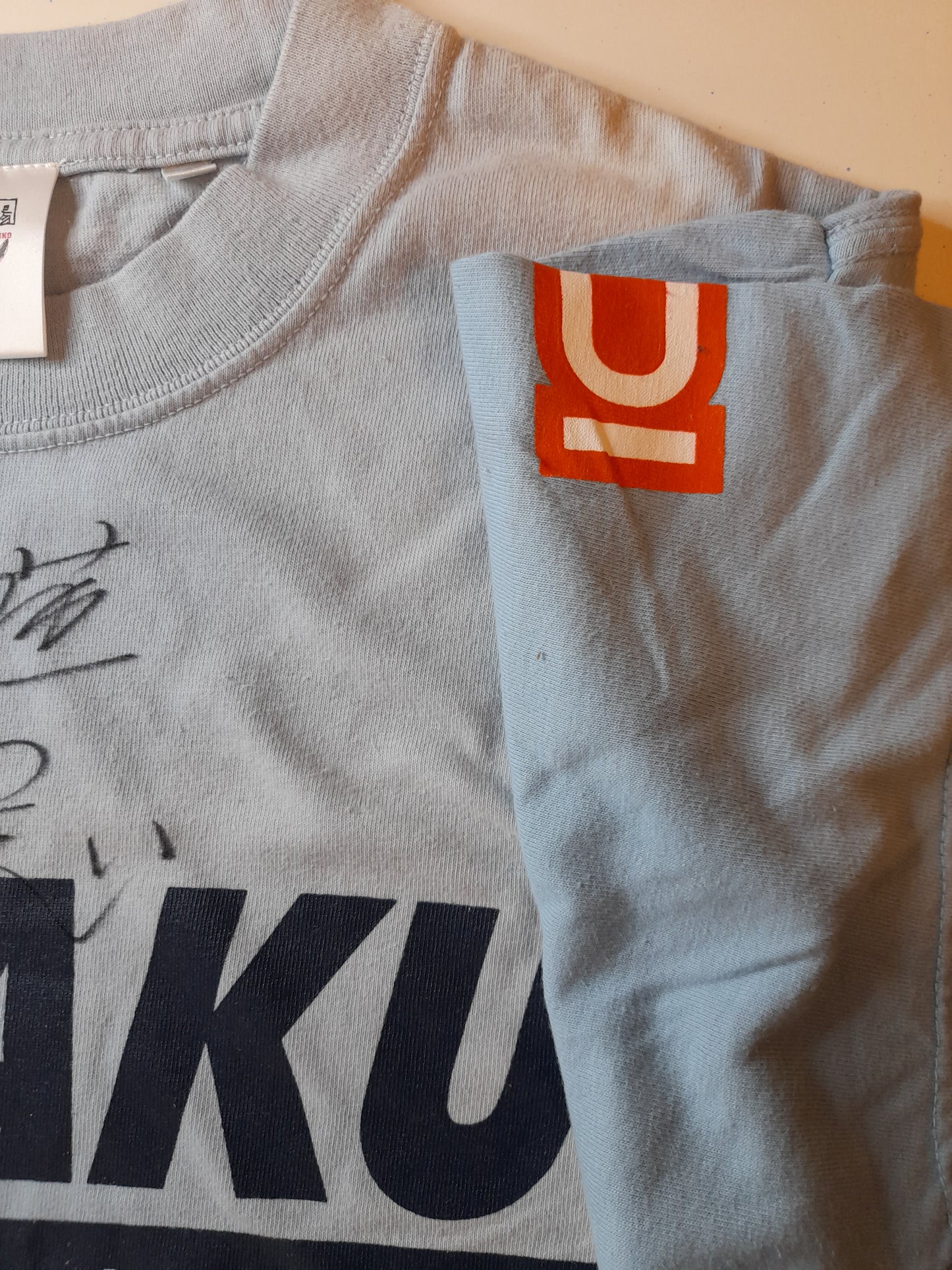 Kazushi "The Gracie Hunter" Sakuraba Autographed T-Shirt - Blue - Size M [AUTOGRAPHED] [SALE]