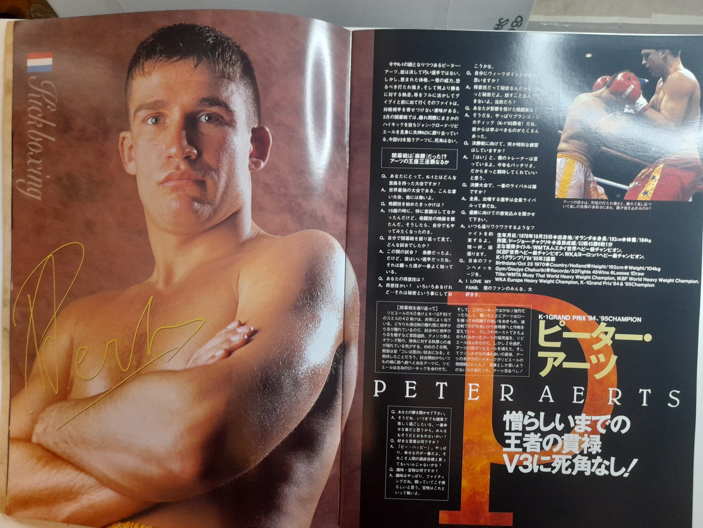 K-1 World Grand Prix 96 Quarter Final & Final Round - Mirko Crocop Vs Hoost (1996) - Official Event Program