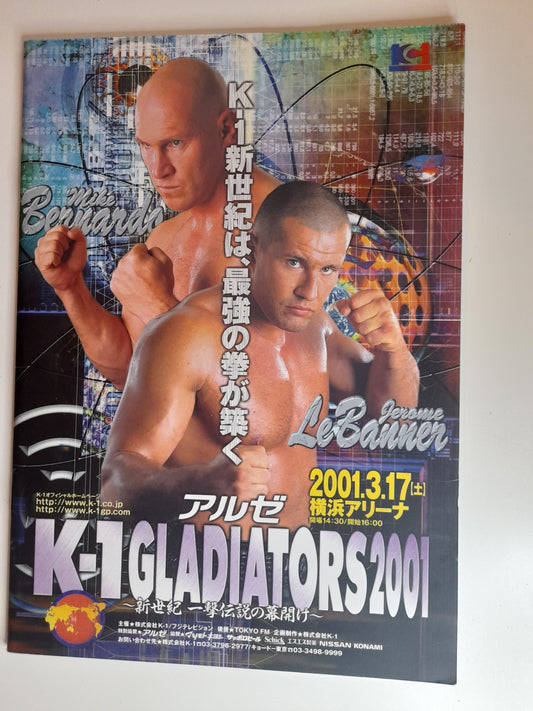 K-1 World Kickboxing GLADIATORS 2001 - Mirko Crocop Vs Peter Aerts (2001) - Official Event Program