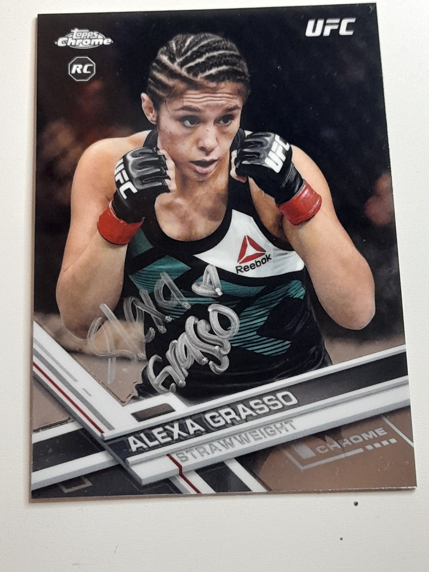 Alexa Grasso Hand Signed Rookie Card #85 - Official Topps 2017 UFC Chrome Trading Card [AUTOGRAPHED]