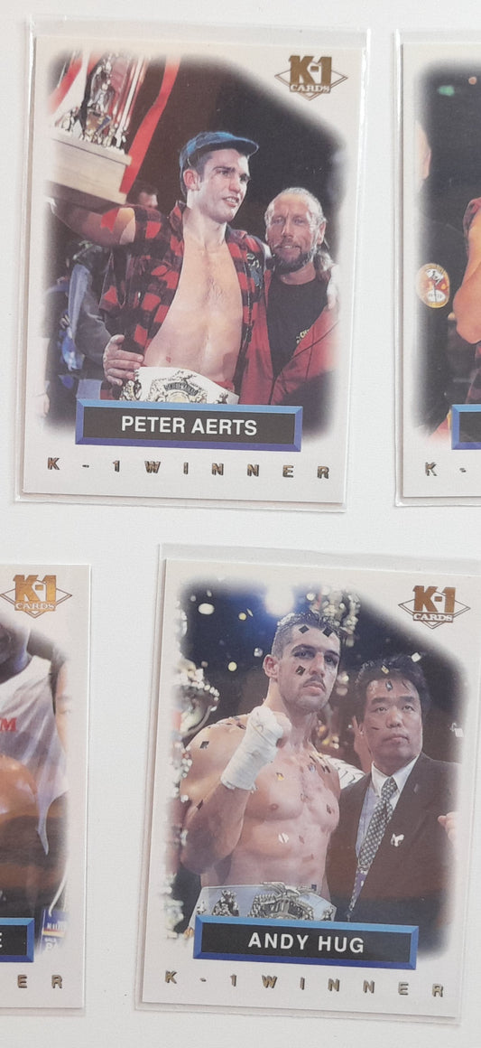 2x Special K-1 Winner Card WC4 & WC9 - Bandai 1997 K-1 Kickboxing Official Trading Card Set