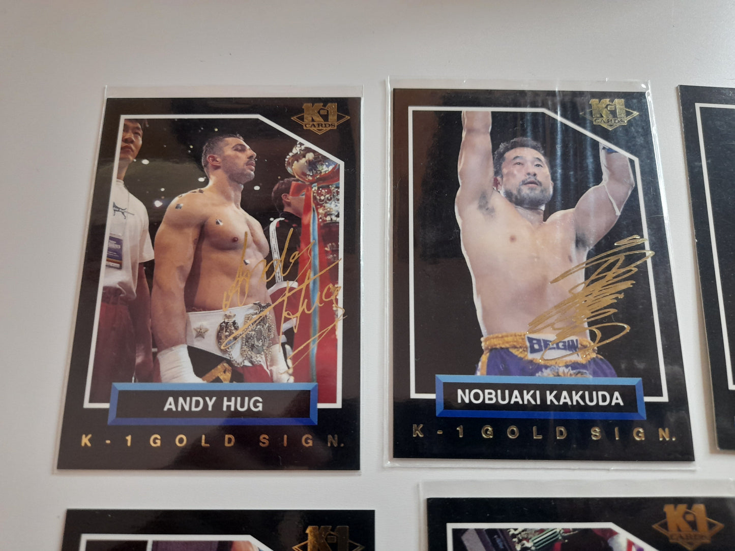 5x "Gold Autograph" Special Card Bundle - Bandai 1997 K-1 Kickboxing Official Trading Card Set