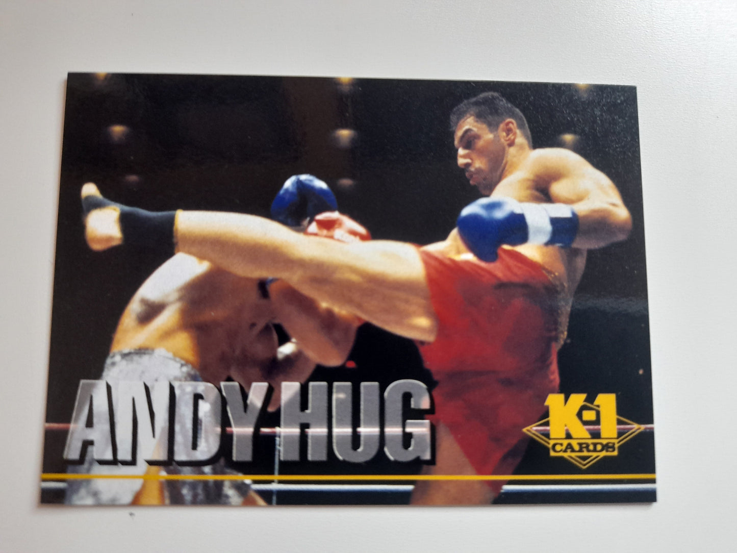 Rare K-1 1997 Promo Card #FI01 Special Card 01 Andy Hug - Bandai 1997 K-1 Kickboxing Official Trading Card Set