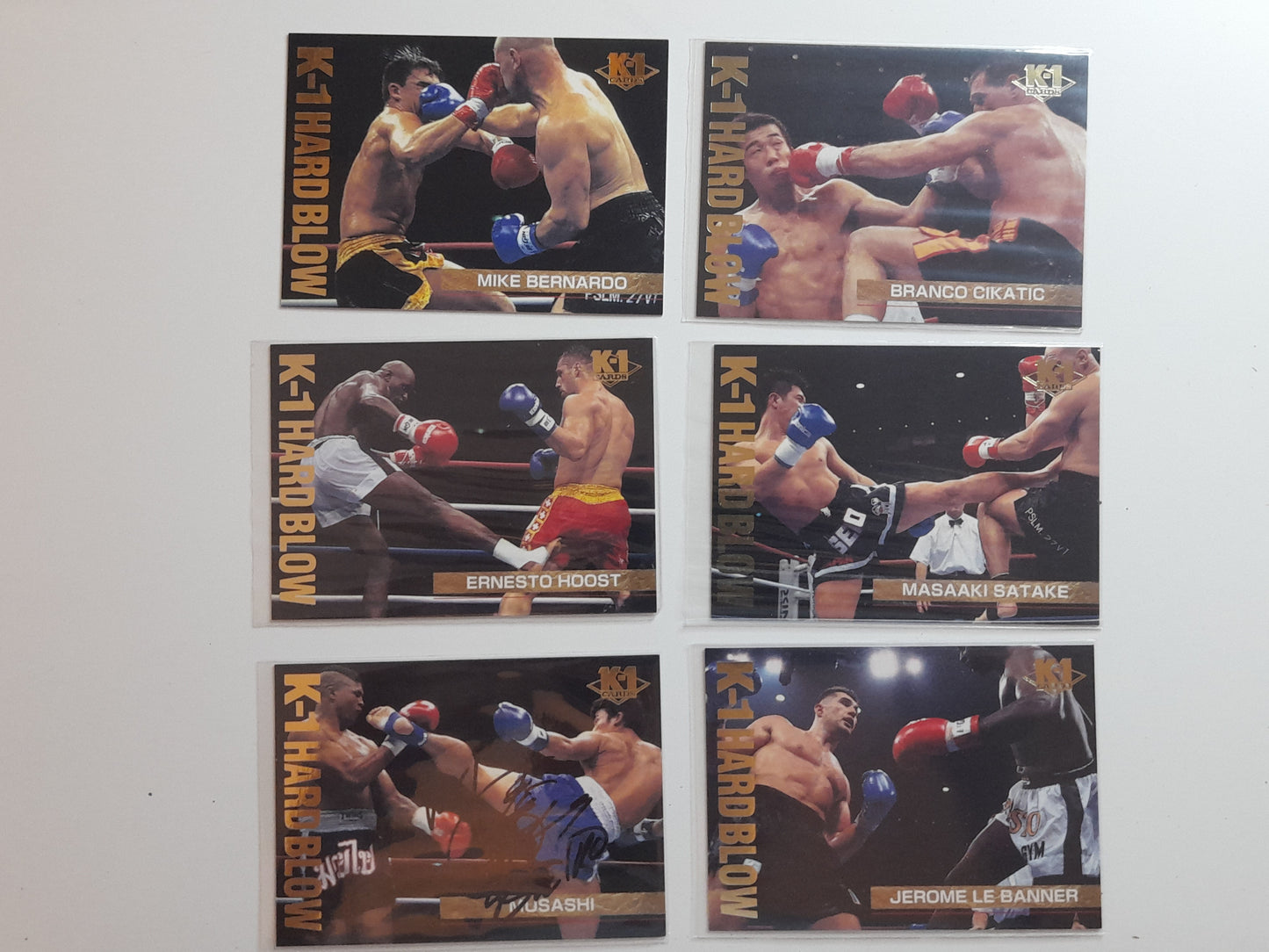 6x Special "HardBlow" Card Bundle - Bandai 1997 K-1 Kickboxing Official Trading Card Set