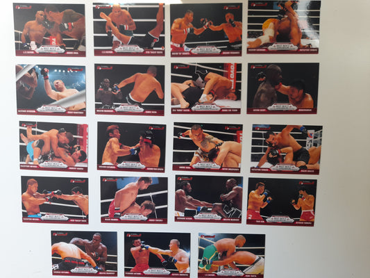 Complete 19x Card Best Bout Set - Epoch 2008 K-1 Premium DYNAMITE!! Official Trading Cards