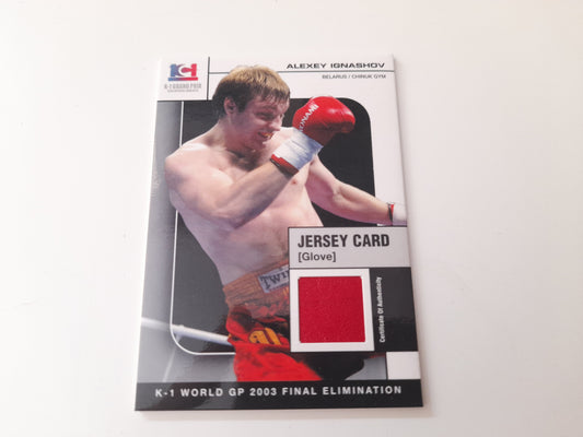 Alexei Ignashov - Glove Relic Card /230 #JG-1 - Epoch K-1 2004 Official Trading Card