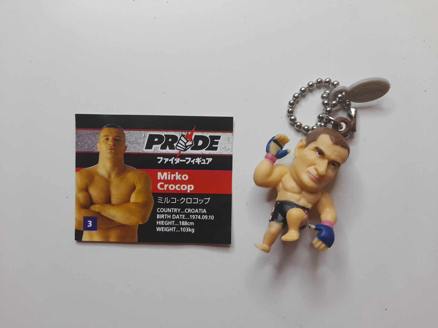 Mirko CroCop Filipovic - Official Pride Fc Keychain (With Info Sheet)