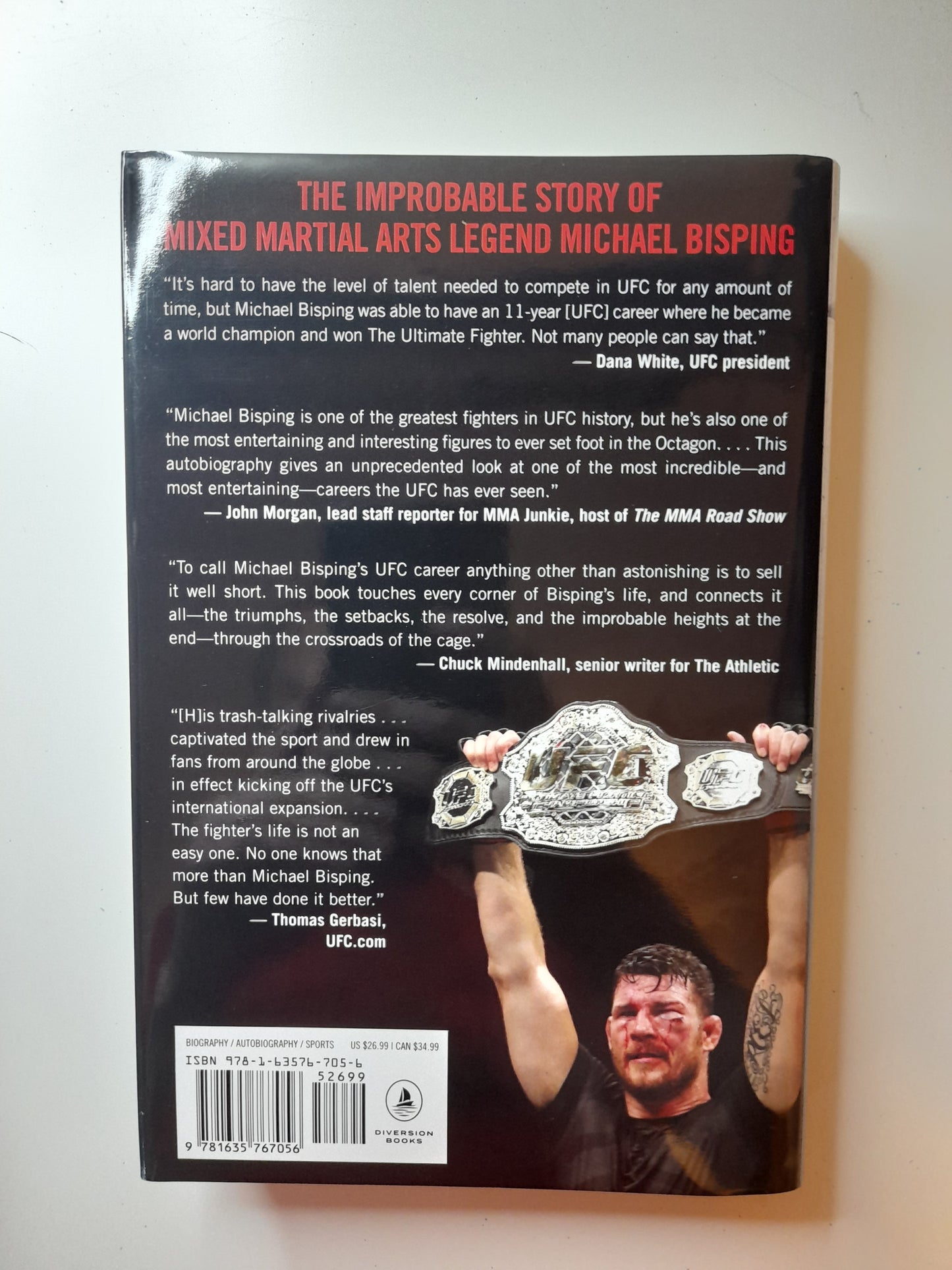 Michael Bisping- Quitters Never Win (2019) - Hardcover Book [AUTOGRAPHED]