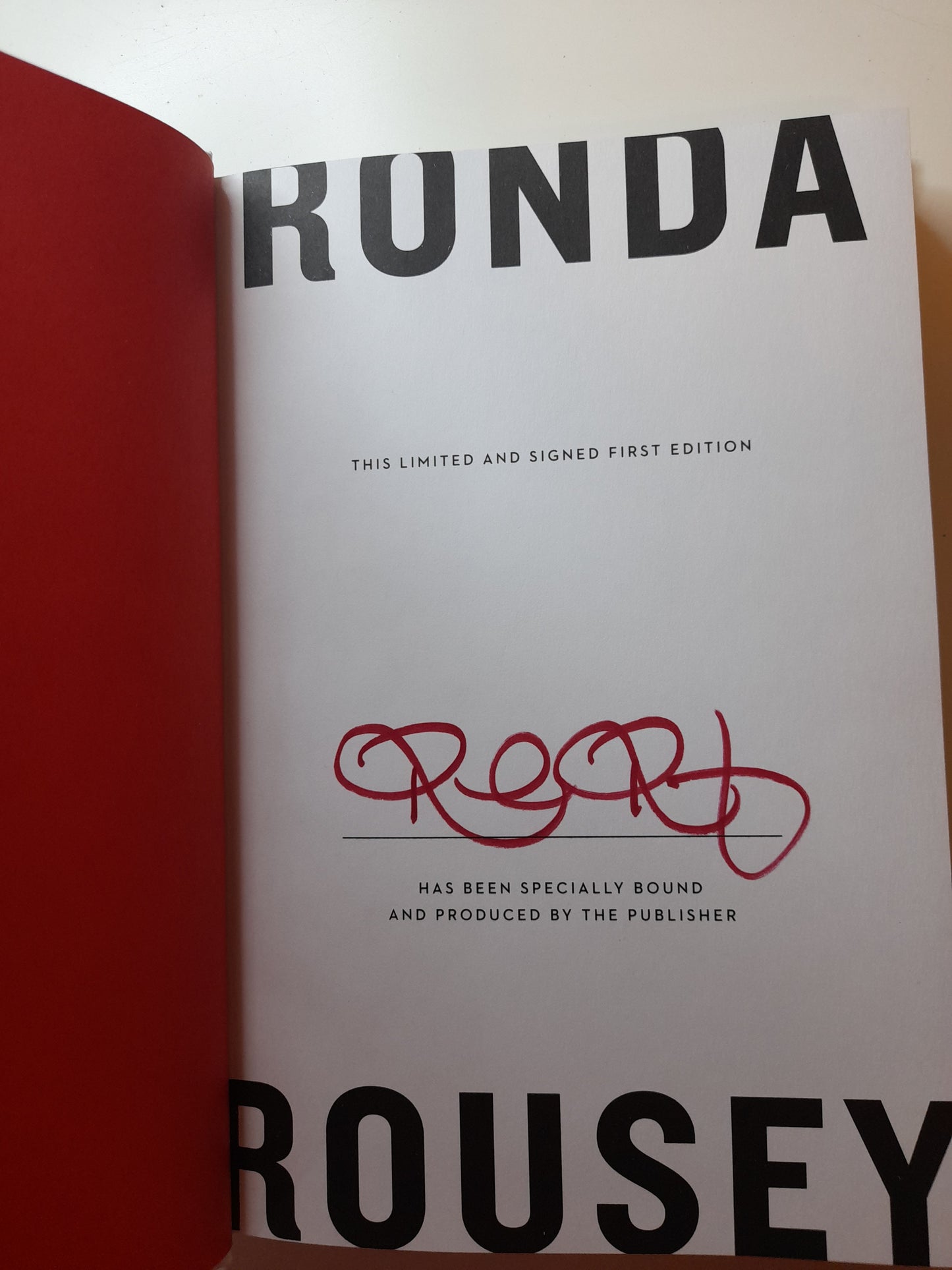 Ronda Rousey - My Fight Your Fight (2015) - Hardcover Book [AUTOGRAPHED]