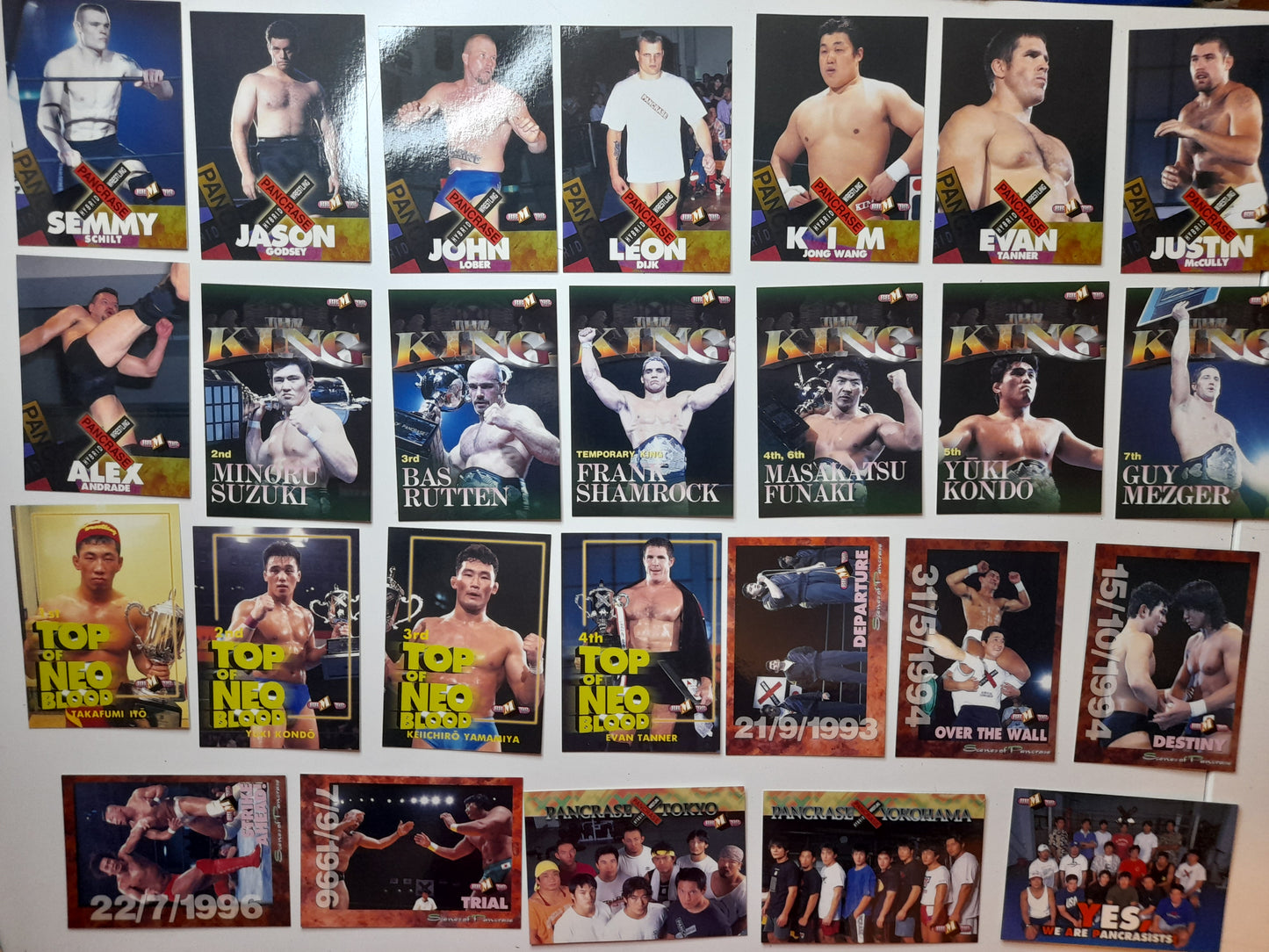 Pancrase Complete Base Set - Limited Edition Advance Box - Pancrase 1998 BBM Official Trading Card Set