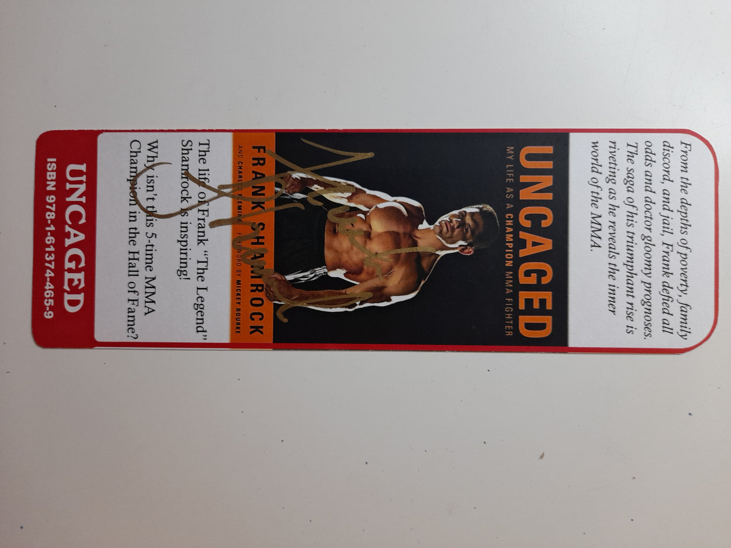 Frank Shamrock Autographed Uncaged Paper Bookmark [AUTOGRAPHED]