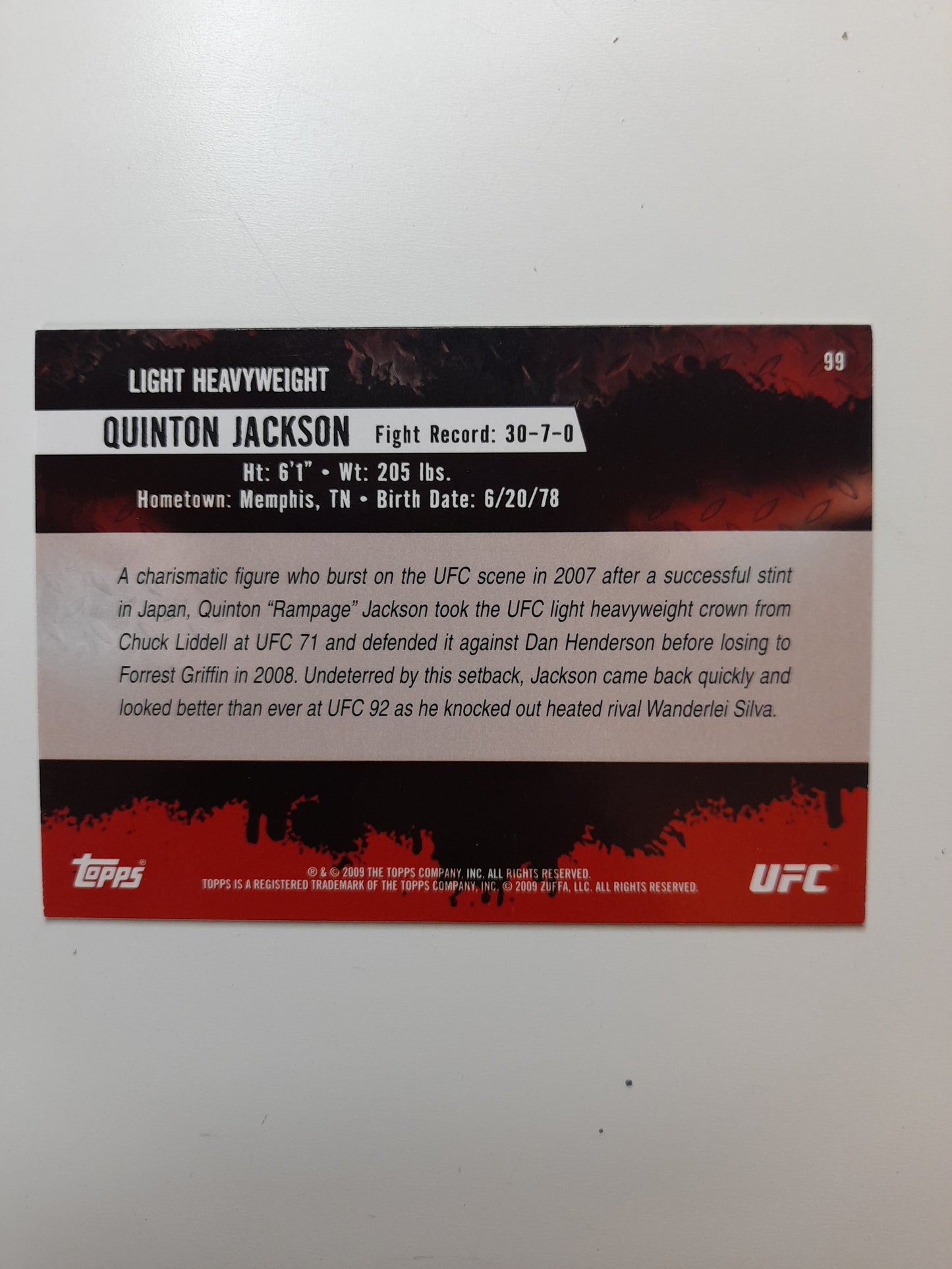 Wanderlei Silva #21 - Topps Round2 (2009) -  Official Trading Card