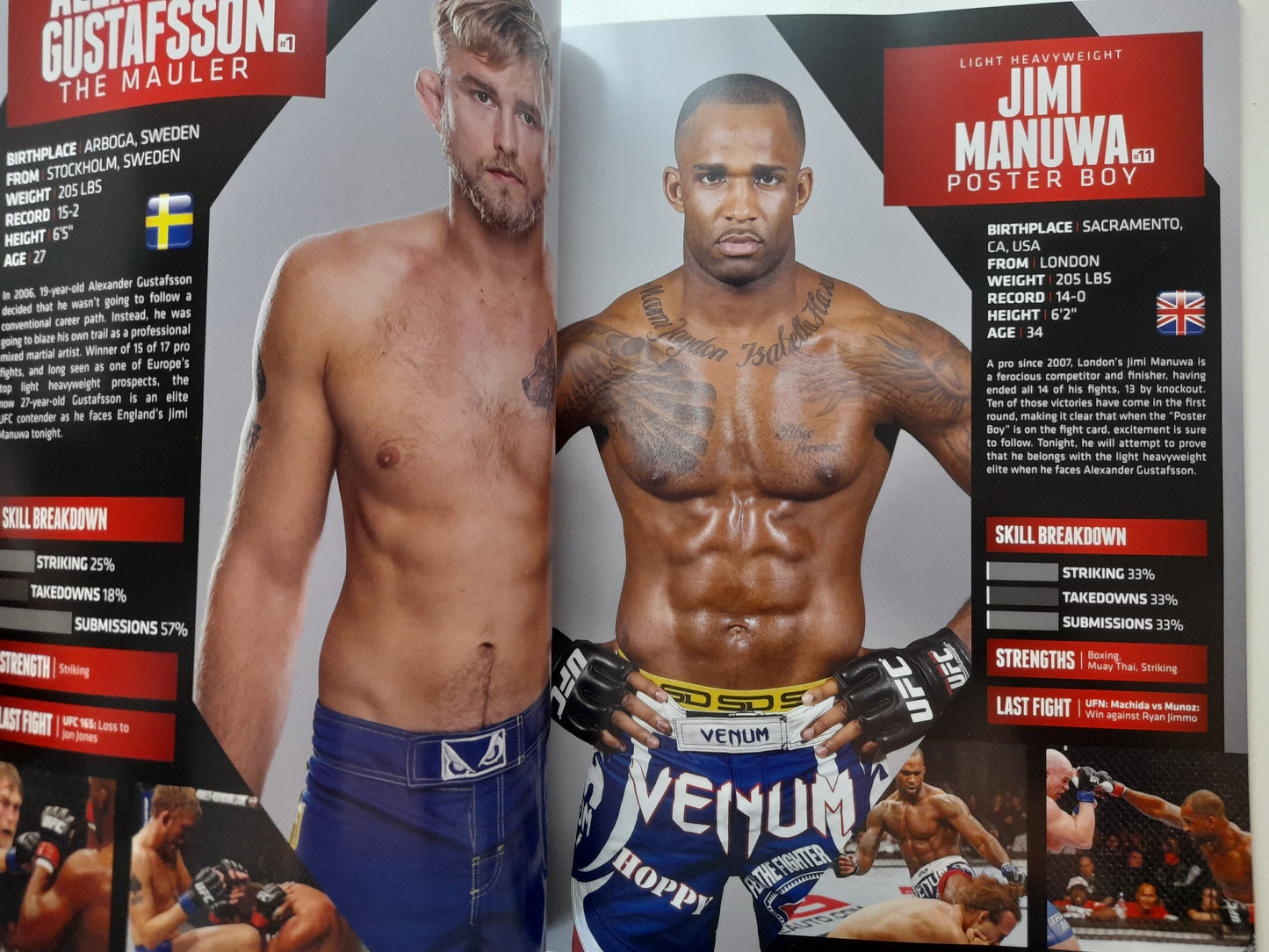 UFC Fight Night 37 - Gustafsson Vs Manuwa (2014) - Official Event Program (UK) [SALE]