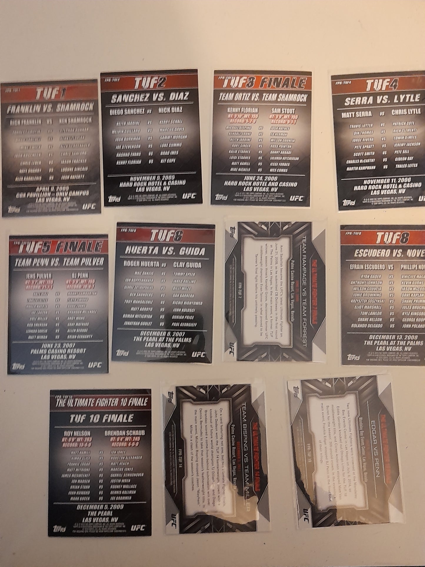 The Ultimate Fighter Poster 11x Card Bundle - #FPR-TUF - Topps UFC Fight Poster Review 2009 -  Official Trading Cards