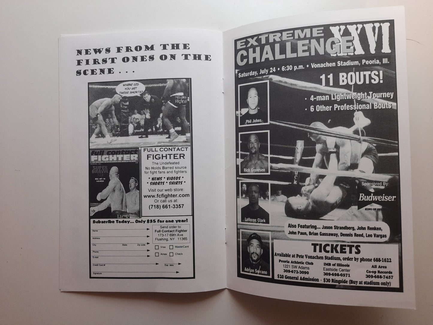 UFC 21 - Return of the Champions (1999) -  Official Event Program [AUTOGRAPHED]