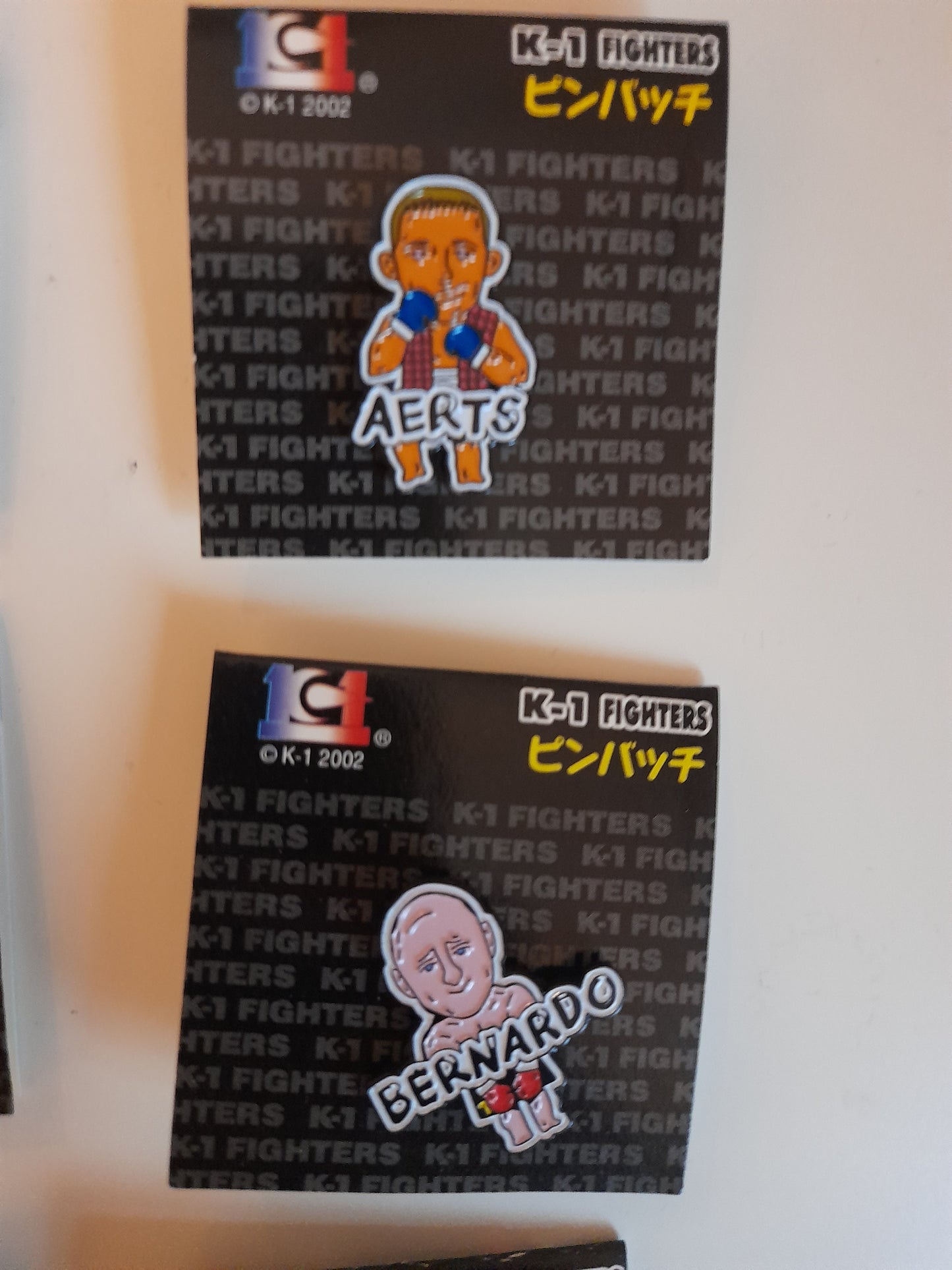 6x K-1 Kickboxing Fighters Official Pin Badges (2002)